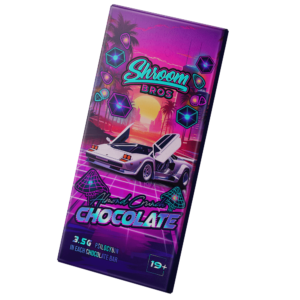 Almond crunch mushroom chocolate bars by Shroom Bros