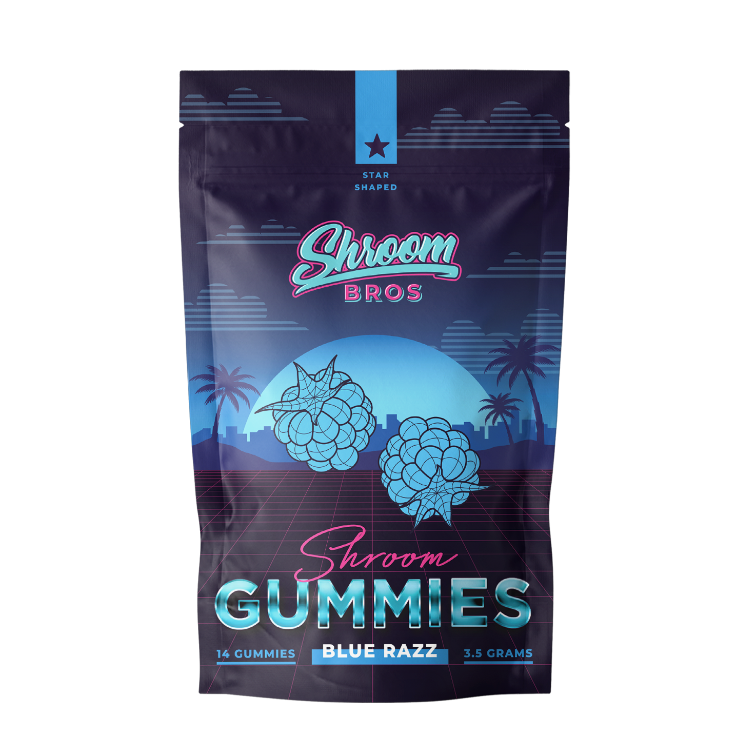 magic mushroom gummies - blue raspberry