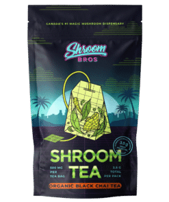 organic black chai magic mushroom tea - shroom bros